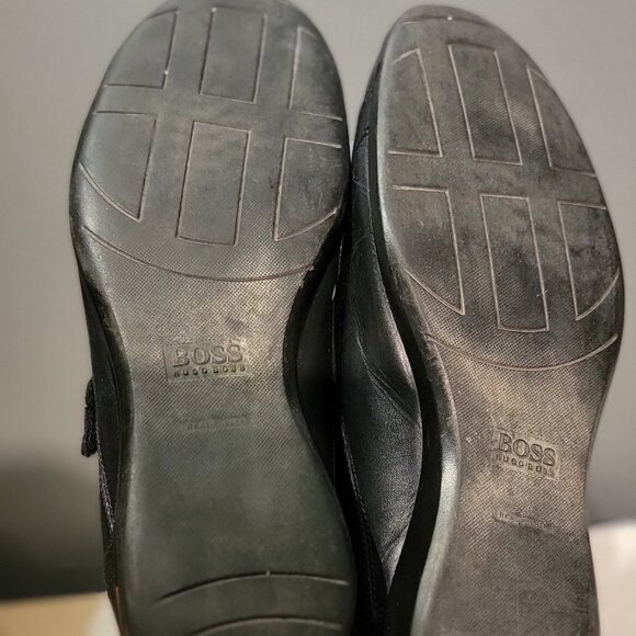 Boss By Hugo Boss Mens Black Leather Shoes - Picture 9 of 16